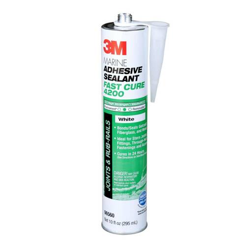 3M 4200 Fast Cure Adhesive Sealant - 10 Ounce Tube; White - 06560