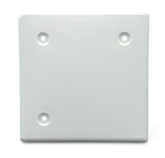 4-1/2″ Square Slide-Out Extrusion Cover – 3-hole – Polar White