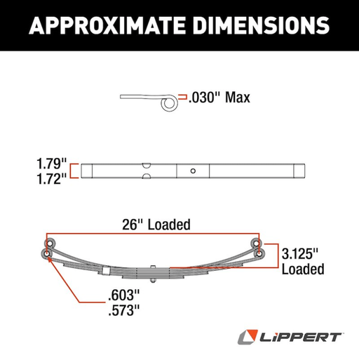 4 - LEAF, DOUBLE EYE SPRING - Young Farts RV Parts