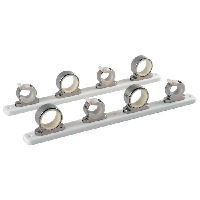 4 - Rod Hanger w/Poly Rack - Polished Stainless Steel - Young Farts RV Parts