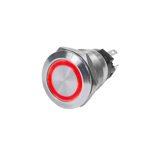 4162 SS Push Button Switch - Off - On - Red - 10A - Young Farts RV Parts