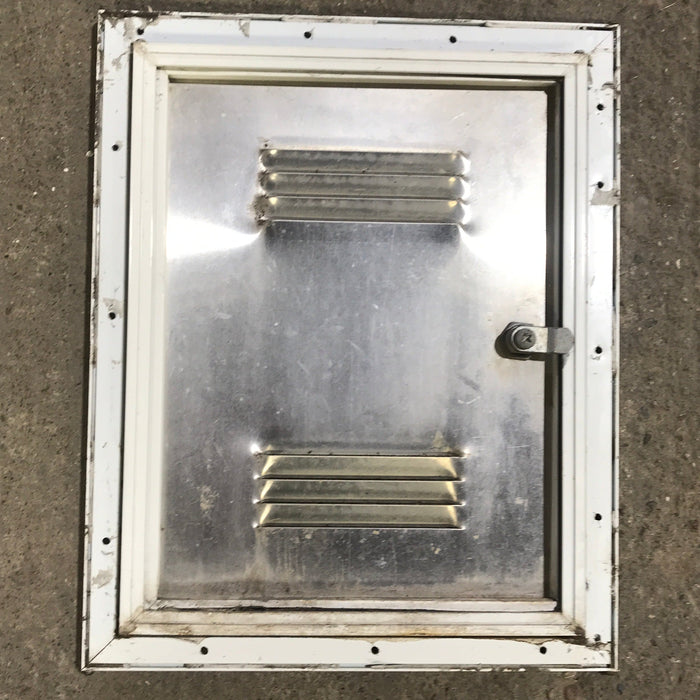 Used Squared Cornered Battery Cargo Door - 10 3/4" x 13 3/4" x 1/2 "D