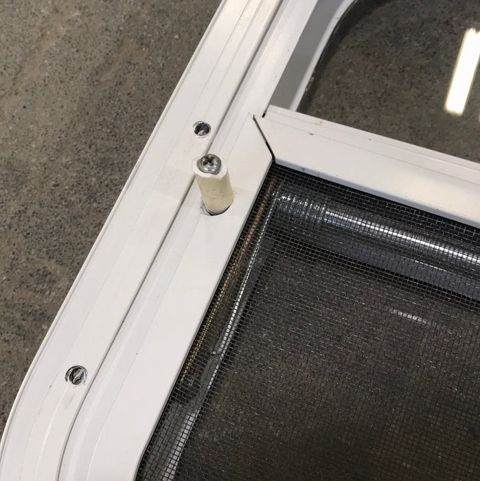 Used White Radius Opening Window : 35 1/2" W X 14 1/2" H X 1 3/4" D