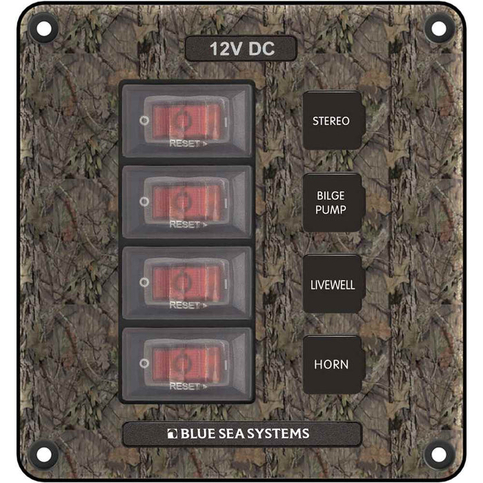 4323 Circuit Breaker Switch Panel 4 Position - Camo - Young Farts RV Parts