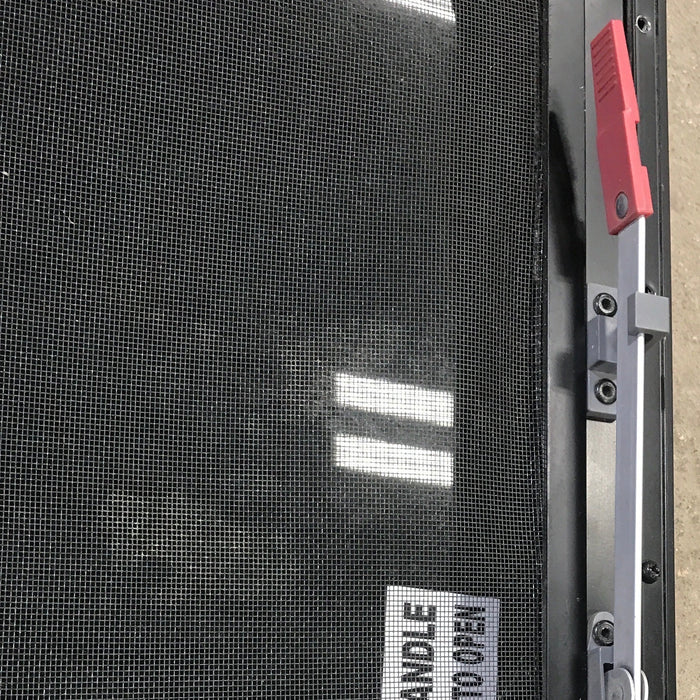 Used Black Radius Emergency Opening Window : 29.5" X 19.5" X 1.5"