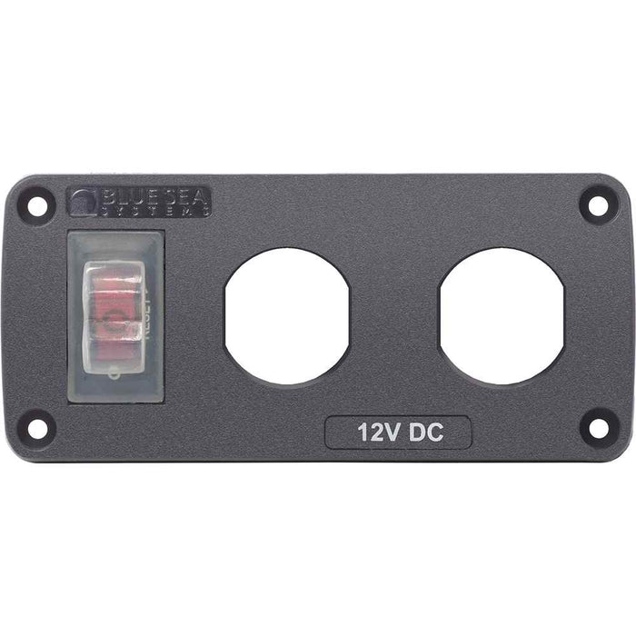 4364 Water Resistant USB Accessory Panel - 15A Circuit Breaker, 2x Blank Apertures - Young Farts RV Parts
