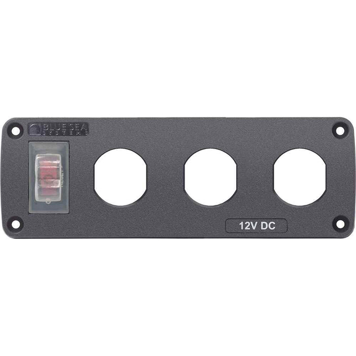 4367 Water Resistant USB Accessory Panel - 15A Circuit Breaker, 3x Blank Apertures - Young Farts RV Parts