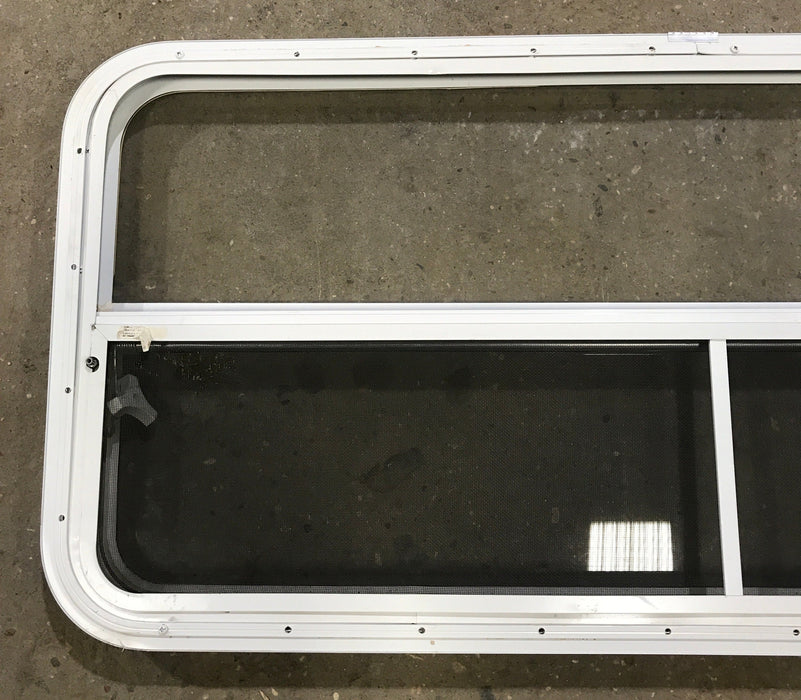 Used White Radius Emergency Opening Window : 47 1/2" W x 21 1/2" H x 1 1/2" D