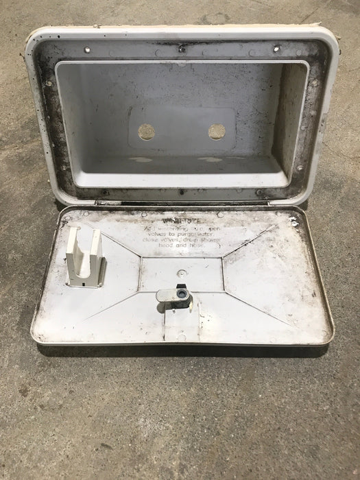 Used 13 1/2" W RV Access Hatch - Outdoor Shower