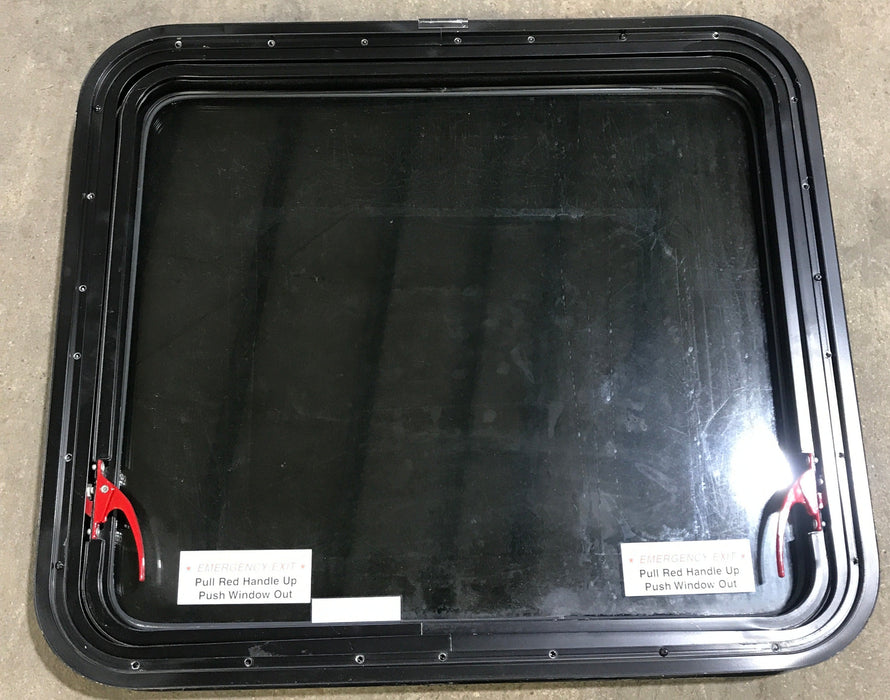 Used Black Radius Emergency Opening Window : 29 1/2" W x 25 1/2" H x 1 7/8" D