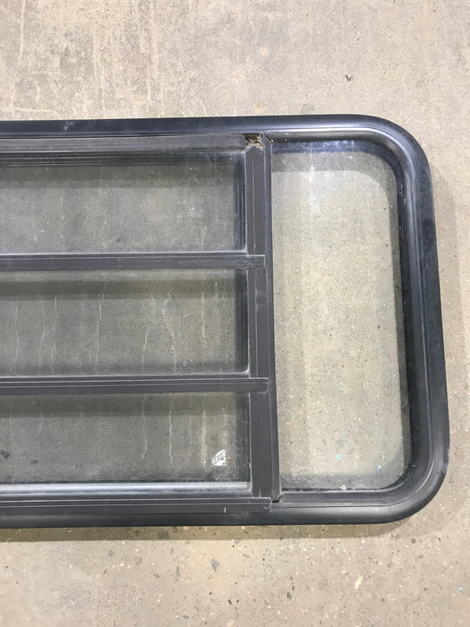 Used Black Radius Opening Window : 60" W x 21 3/4" H x 2" D