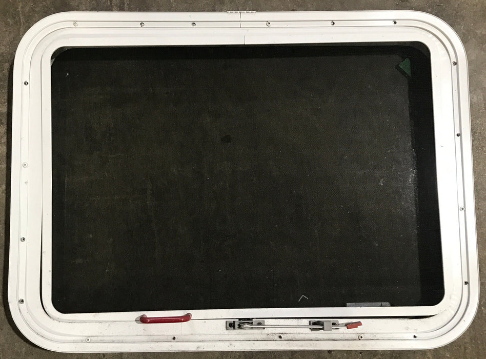 Used White Radius Emergency Opening Window : 29 1/2" W x 21 1/2" H x 1 7/8" D
