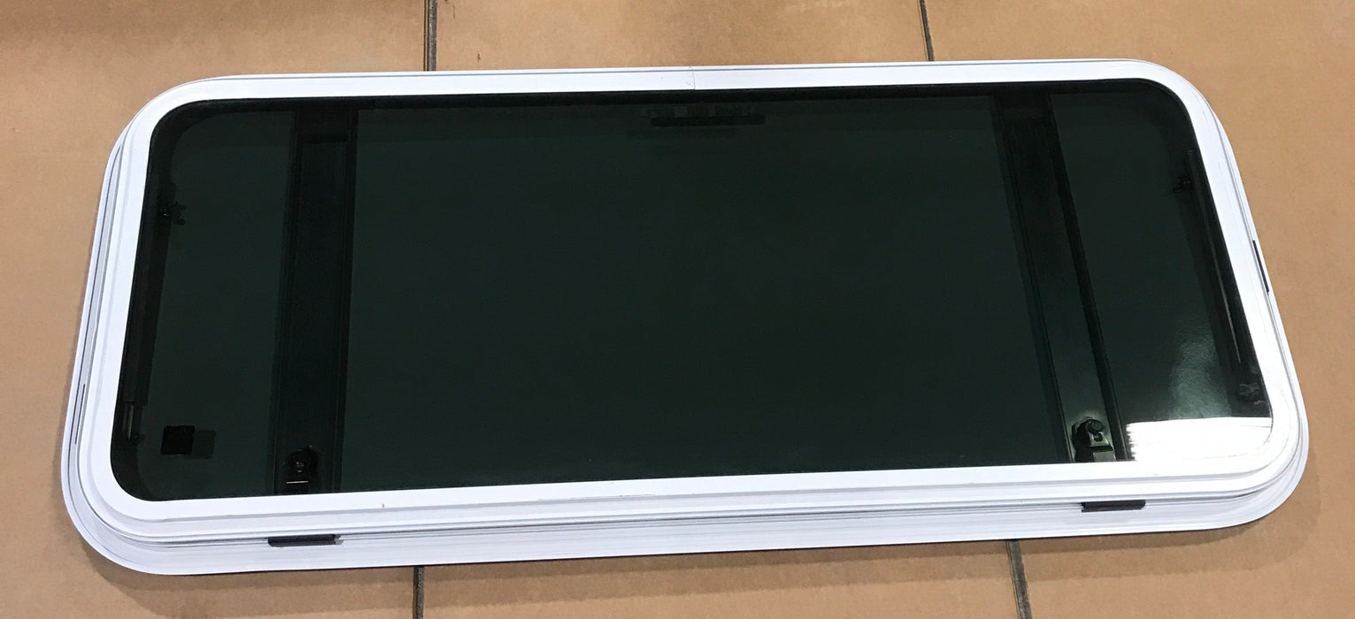Used Radius Opening Rock Guard Covered Window: 40 1/2"  X 16 1/2"  X 1 1/2" D