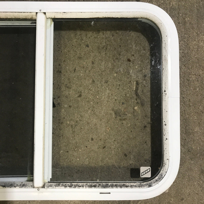 Used White Radius Opening Window : 24 1/4" W x 17 3/4" H x 1 7/8" D