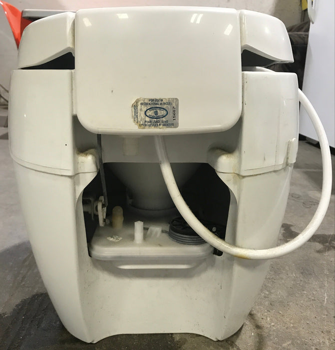 Used Complete Thetford Toilet, Foot Flush, High Profile, White - Bravura