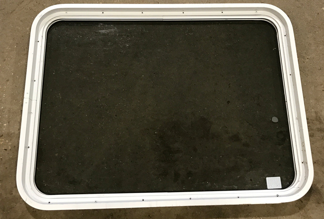 Used White Radius Non Opening Window : 35 3/4" W x 26 1/4" H x 1 7/8" D