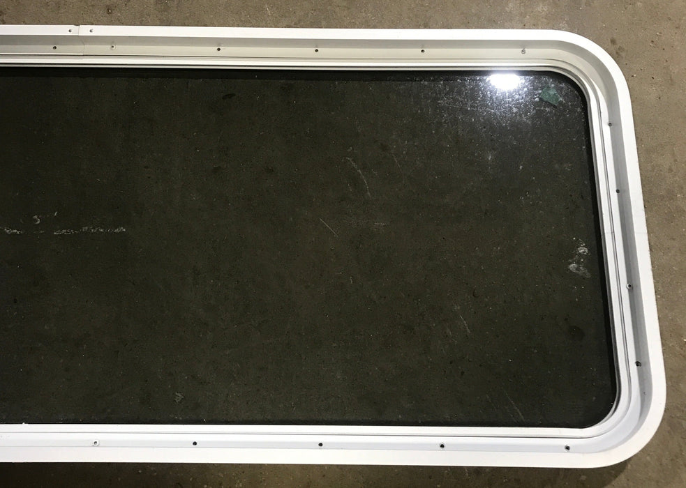 Used White Radius Non Opening Window : 60" W x 21 1/2" H x 1 7/8" D