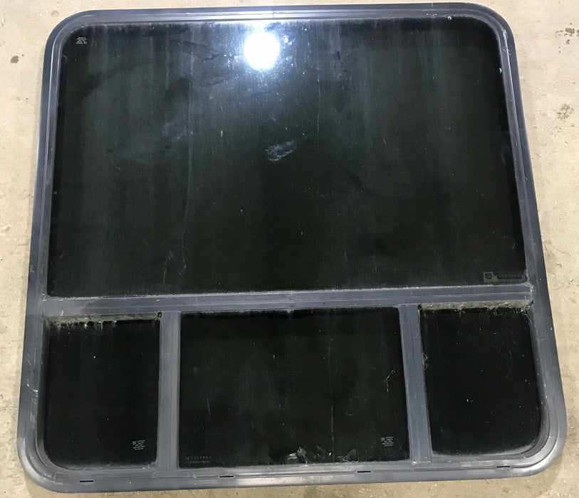 Used Black Radius Opening Window : 39 1/2" W x 39 1/2" H x 1 7/8" D
