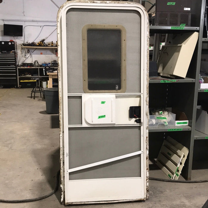 Used RV Radius Corner Entry Door 29 1/2" W x 70" H