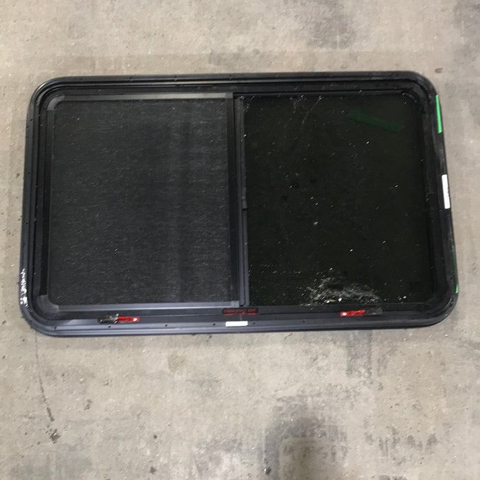Used Black Radius Emergency Opening Window : 41 1/2" W x 26" H x 1" D