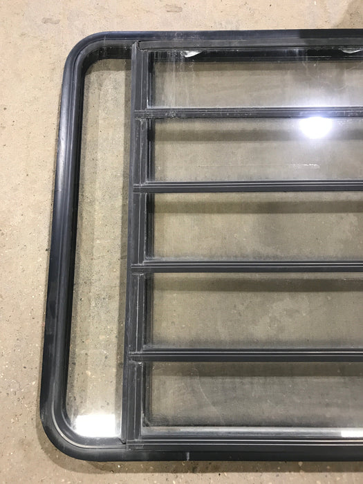 Used Black Radius Opening Window : 45 1/2" W x 35 3/4" H x 2" D