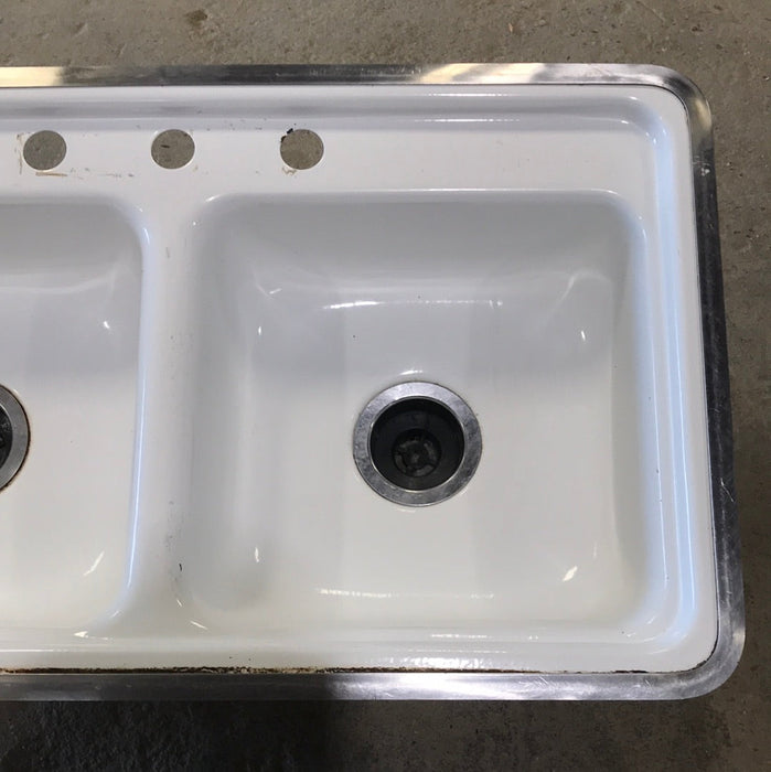 Used Double Kitchen Sink 33” W x 19” L