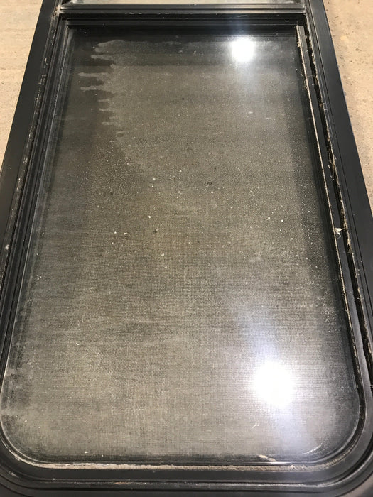 Used Black Radius Opening Window : 49" W x 15 1/4" H x 2" D