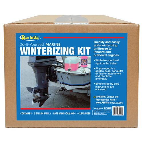 Star Brite Boat Motor Winterizing Kit w/ 5 Gallon Tank/ Gate Valve/ Vent Cap/ Clear Hose - 035001