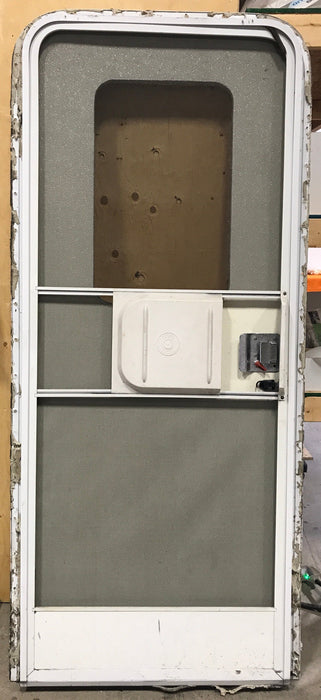 Used RV Radius Corner Entry Door 29 1/2" W x 72 1/4" H