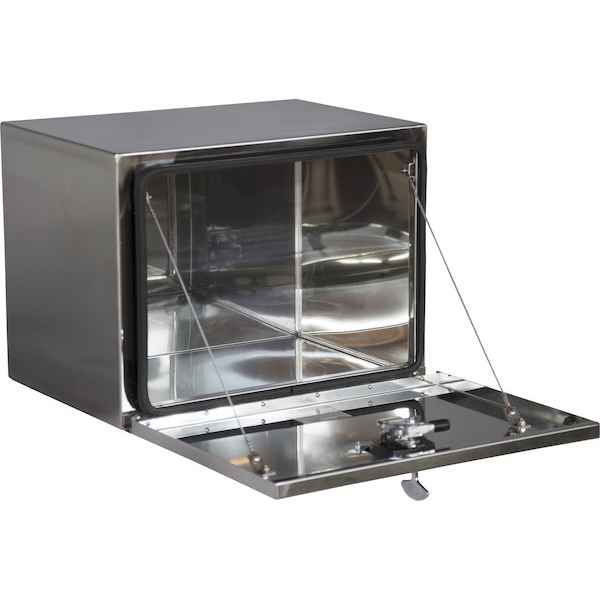 Polished Stainless Steel Underbody Truck Box w/ T-Handle Latch (18x18x24 Inch)
