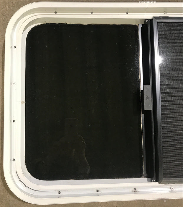Used White Radius Opening Window : 29 1/2" W x 19 1/2" H x 1 7/8" D