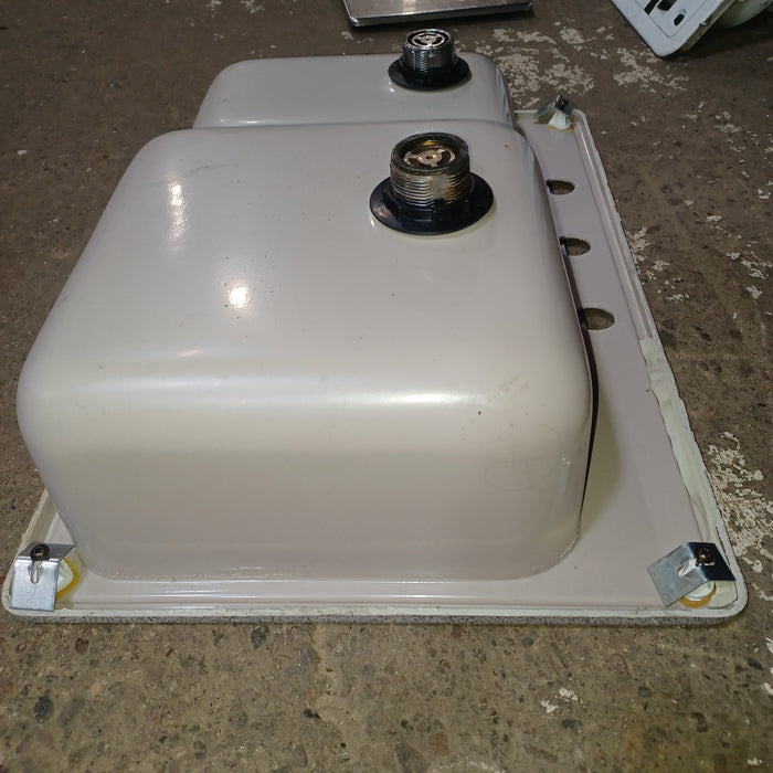 Used Young Farts RV Parts Double Kitchen Sink 24.5″ X 17.25″ X 7.5″ - TS1724DB