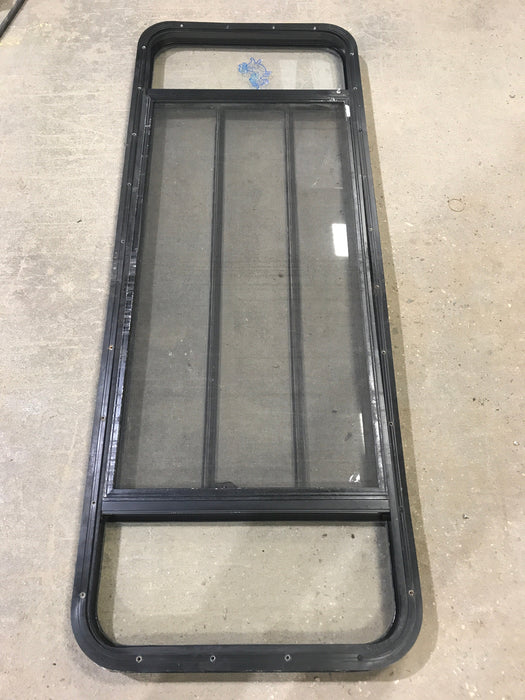 Used Black Radius Opening Window : 60" W x 21 3/4" H x 2" D