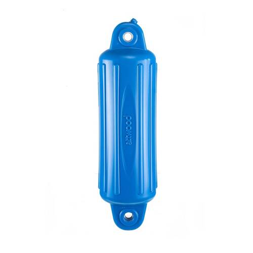 Attwood Marine Boat Fender - SoftSide - Ribbed Cylinder - 4" Diam - Blue Polymeric; Single - 9354BD1
