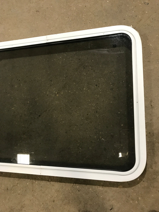 Used White Radius Non Opening Window : 35 3/4" W x 26 1/4" H x 1 7/8" D