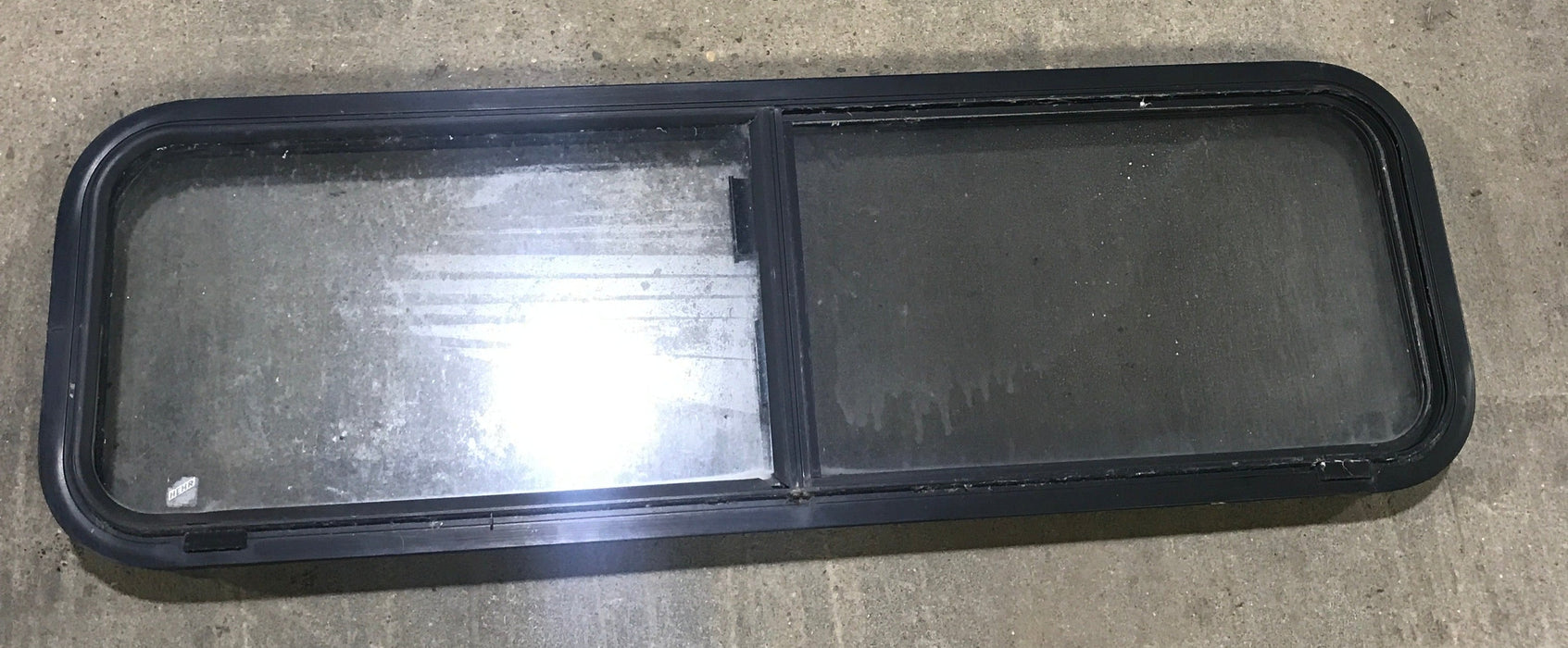 Used Black Radius Opening Window : 49" W x 15 1/4" H x 2" D