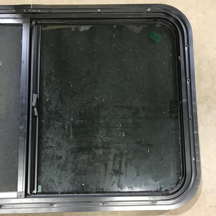 Used Black Radius Opening Window : 35.5" X 21.5" X 1.5"