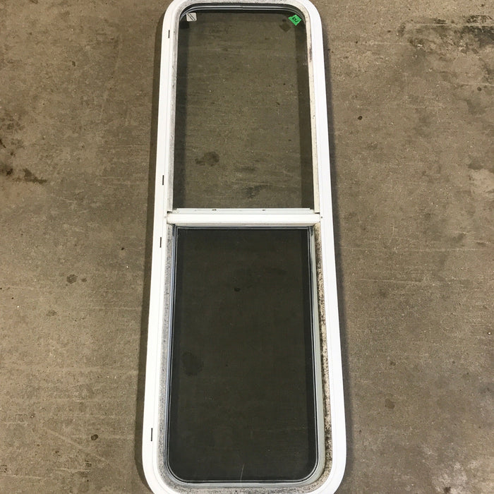 Used White Radius Opening Window : 48" W x 14 3/4" H x 1 7/8" D
