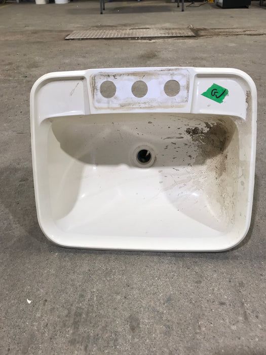 Used Bathroom Sink, Off-White - 14 3/4" X 12 1/4" X 6"D