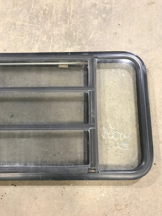 Used Black Radius Opening Window : 60" W x 21 3/4" H x 2" D