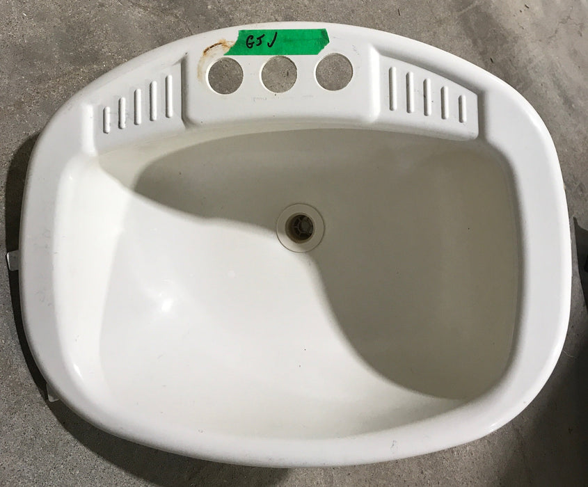 Used Bathroom Sink, Off-White - 20" x 16" x 6 1/2"D