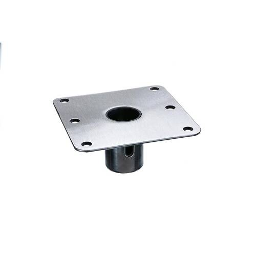 Attwood Marine Boat Seat Pedestal Base Plate - Snap Lock - Square - 7" L x 7" W - SP-69773