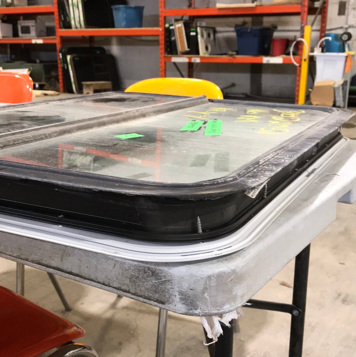 USED Black Radius Opening Window : 29" W X 21 1/4" H X 1 3/4" D