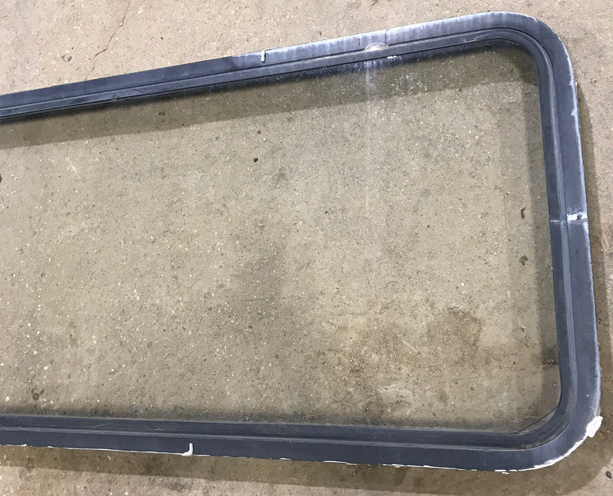 Used Black Radius Non Opening Window : 60" W x 21 1/2" H x 1 7/8" D