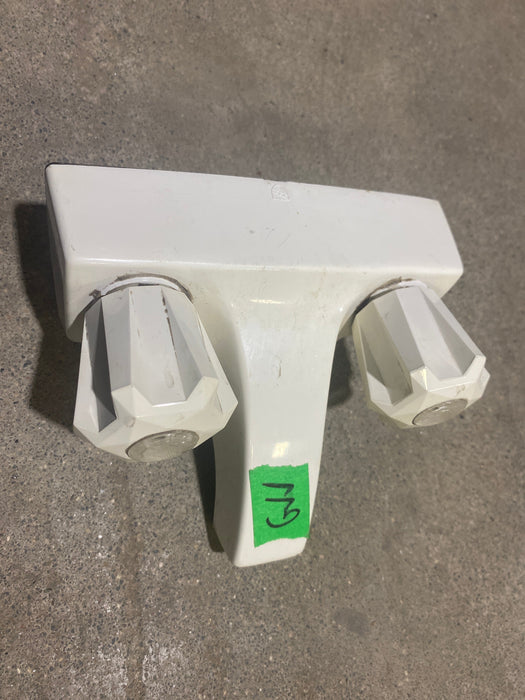 Used 4" Bathroom Faucet, Bone, Bone Knobs