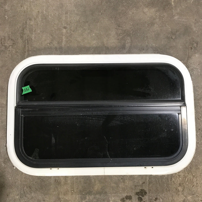Used White Radius Opening Window : 23.5" X 14.5" X 1.875"