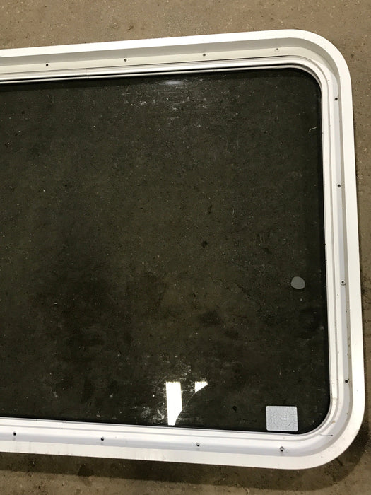 Used White Radius Non Opening Window : 35 3/4" W x 26 1/4" H x 1 7/8" D