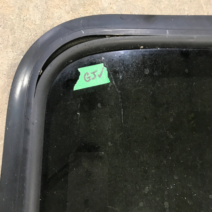 Used Black Radius Opening Window : 21.5" X 17.5" X 1.25"