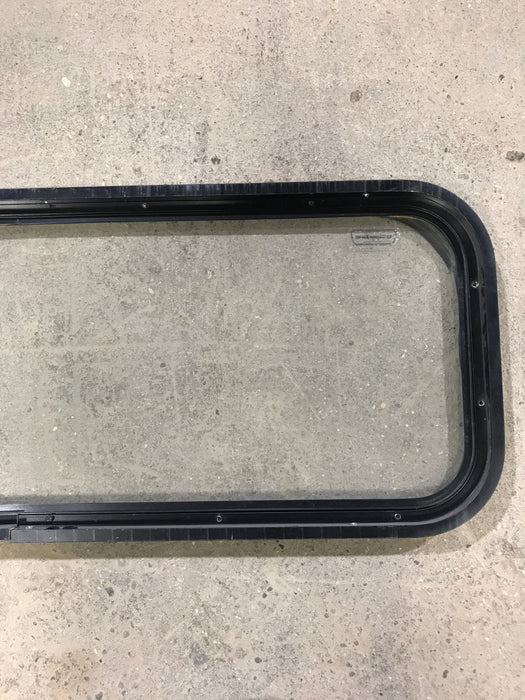 Used Black Radius Non Opening Window : 41 3/4" W x 14 3/4" H x 1 1/2" D