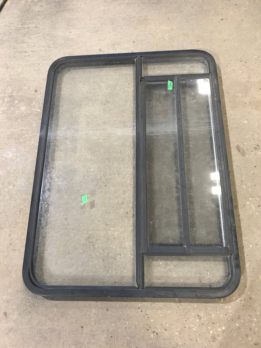 Used Black Radius Opening Window : 48" W x 34 1/2" H x 2" D